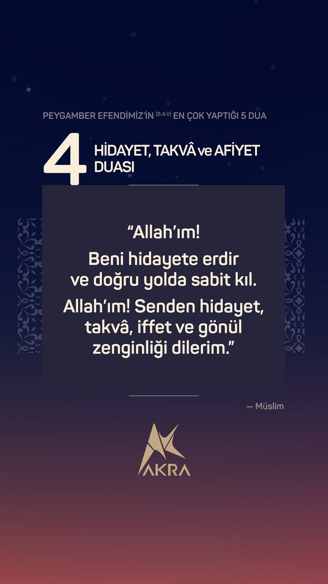 Peygamber Efendimiz'in En Çok Yaptığı 5 Dua