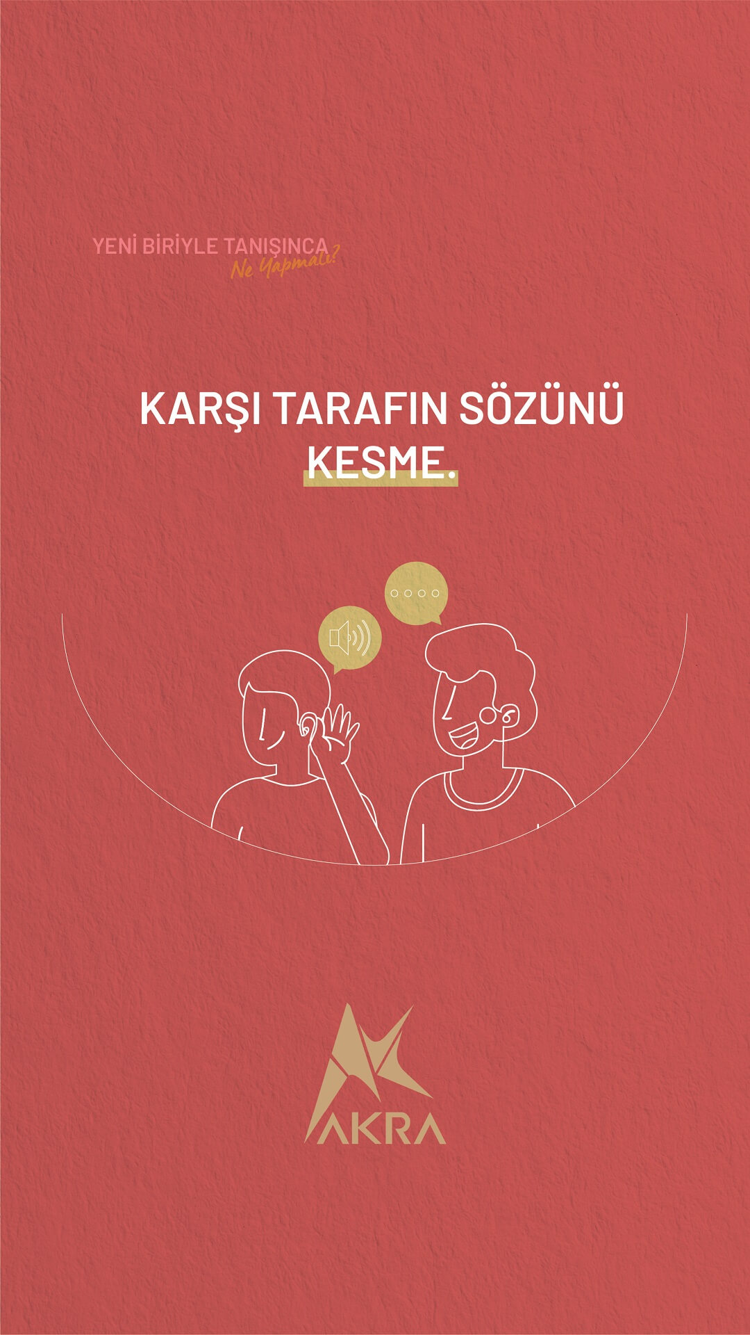 YENİ BİRİYLE TANIŞINCA