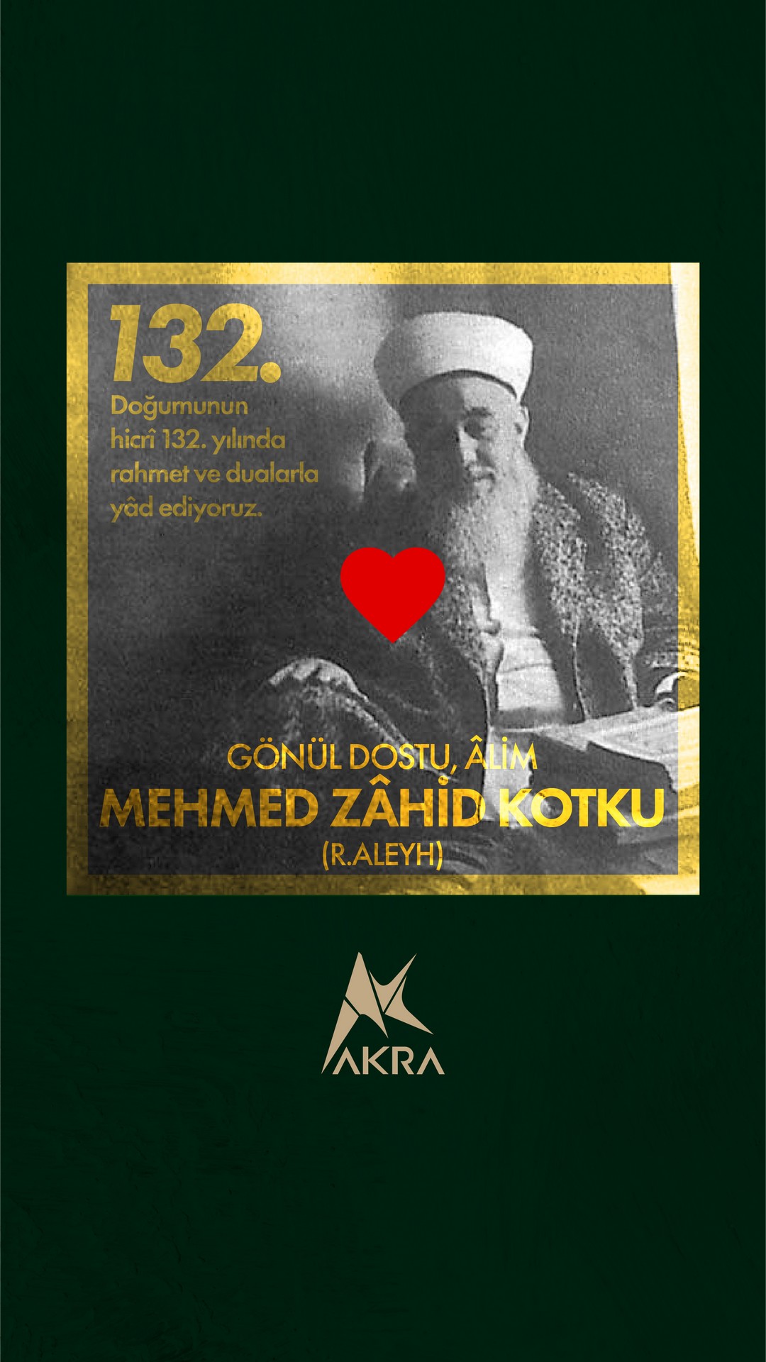MEHMED ZAHİD KOTKU 132. YIL