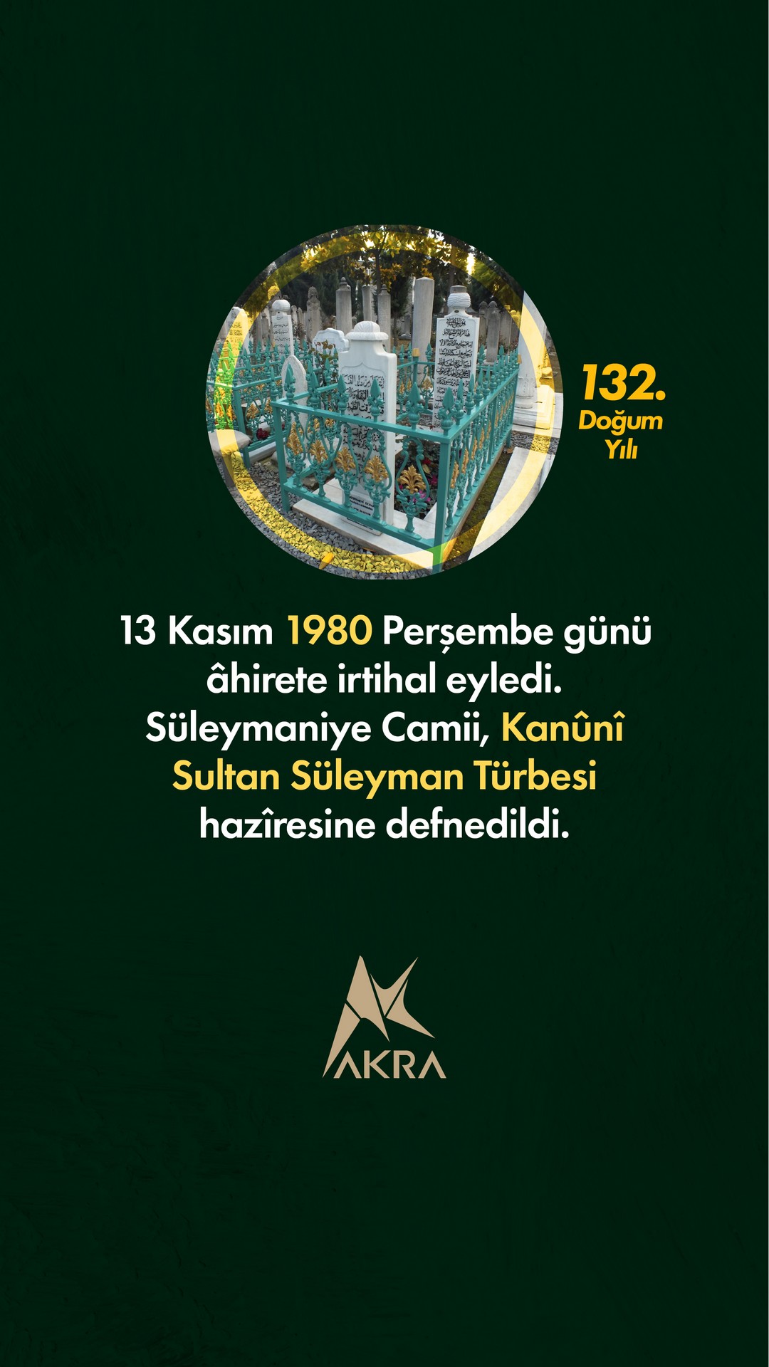 MEHMED ZAHİD KOTKU 132. YIL