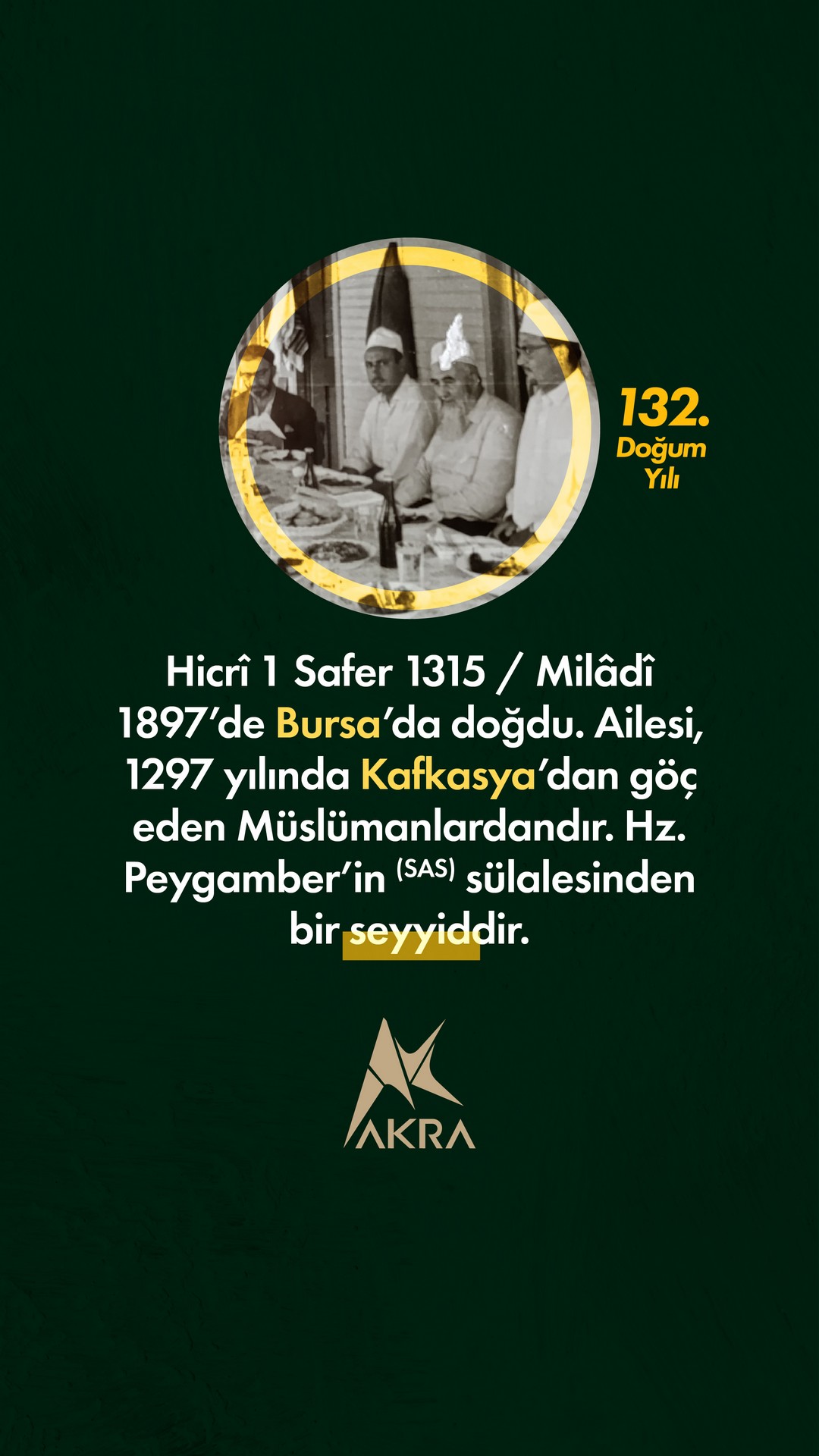 MEHMED ZAHİD KOTKU 132. YIL