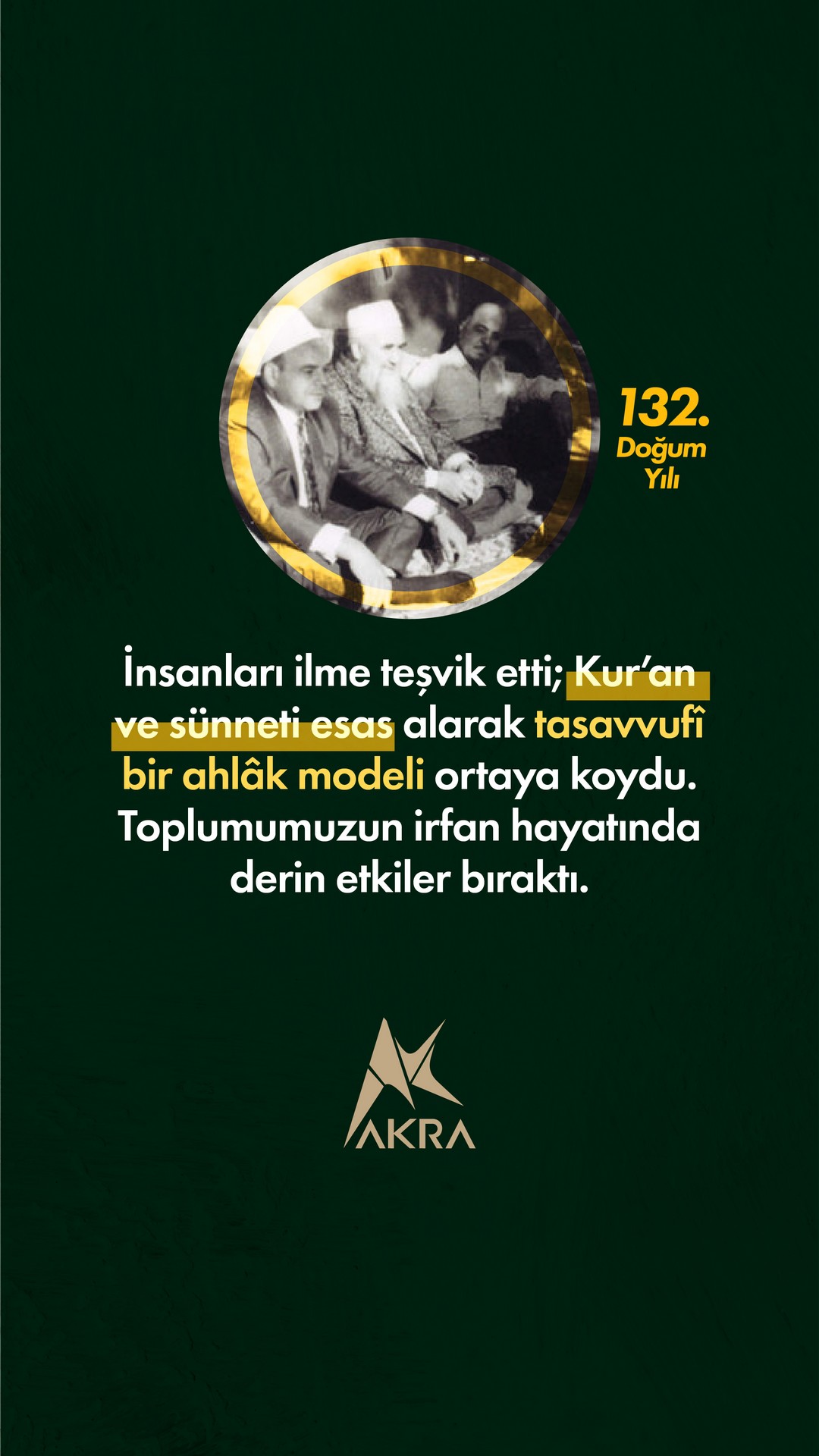 MEHMED ZAHİD KOTKU 132. YIL