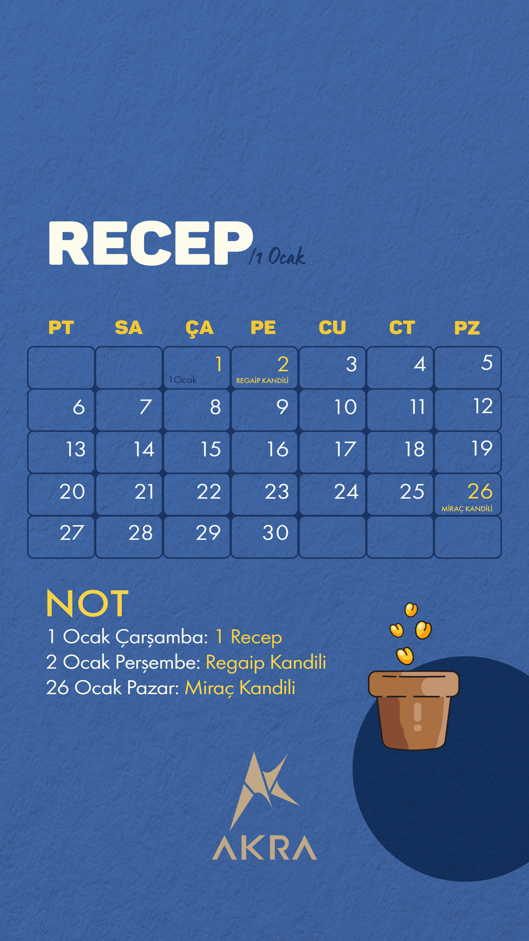 1446 - 2025 ÜÇ AYLAR TAKVİMİ