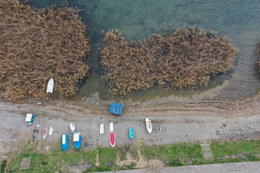 Sapanca Gölü'nde su seviyesi azaldı